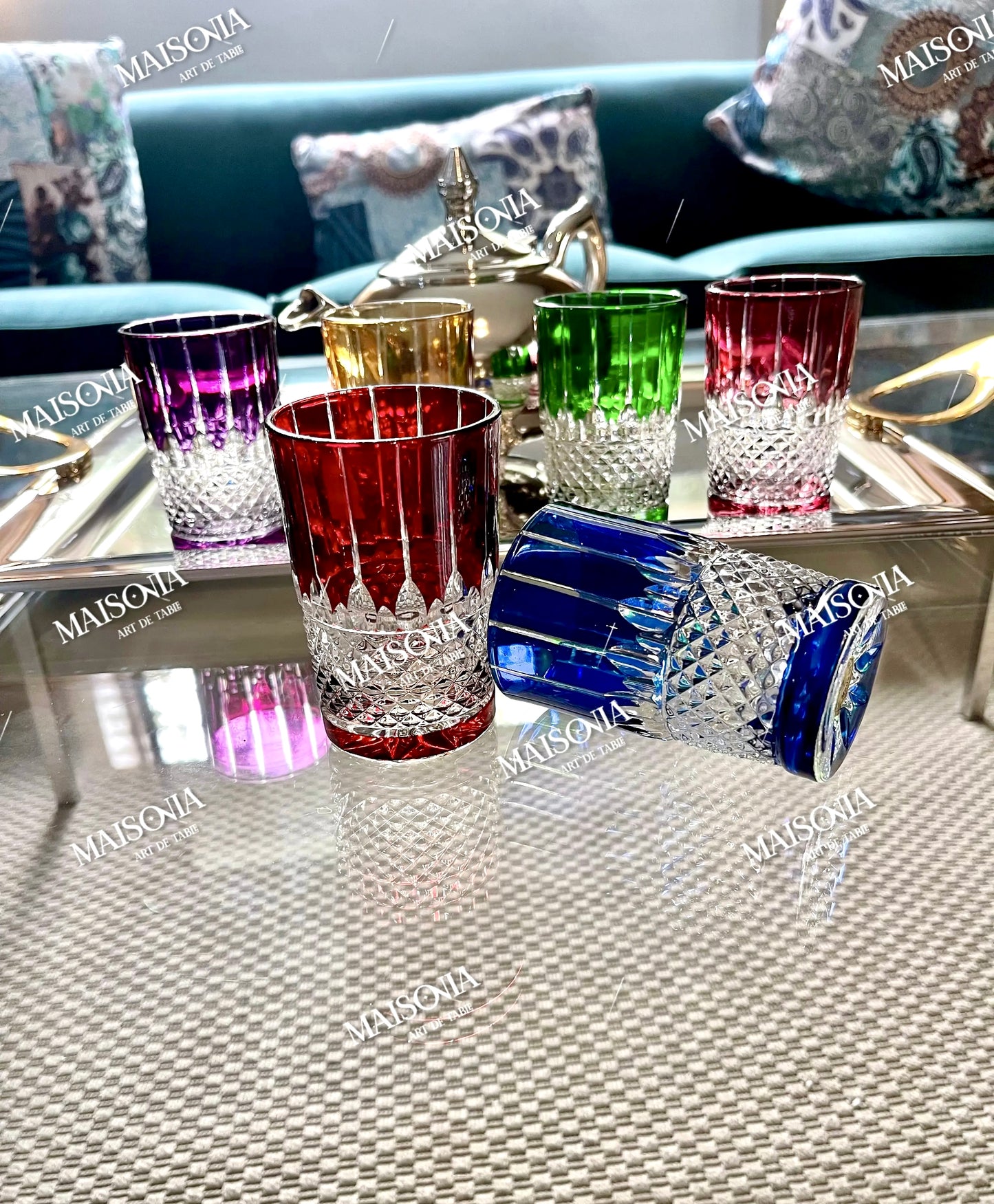 أكواب شاي من الكريستال