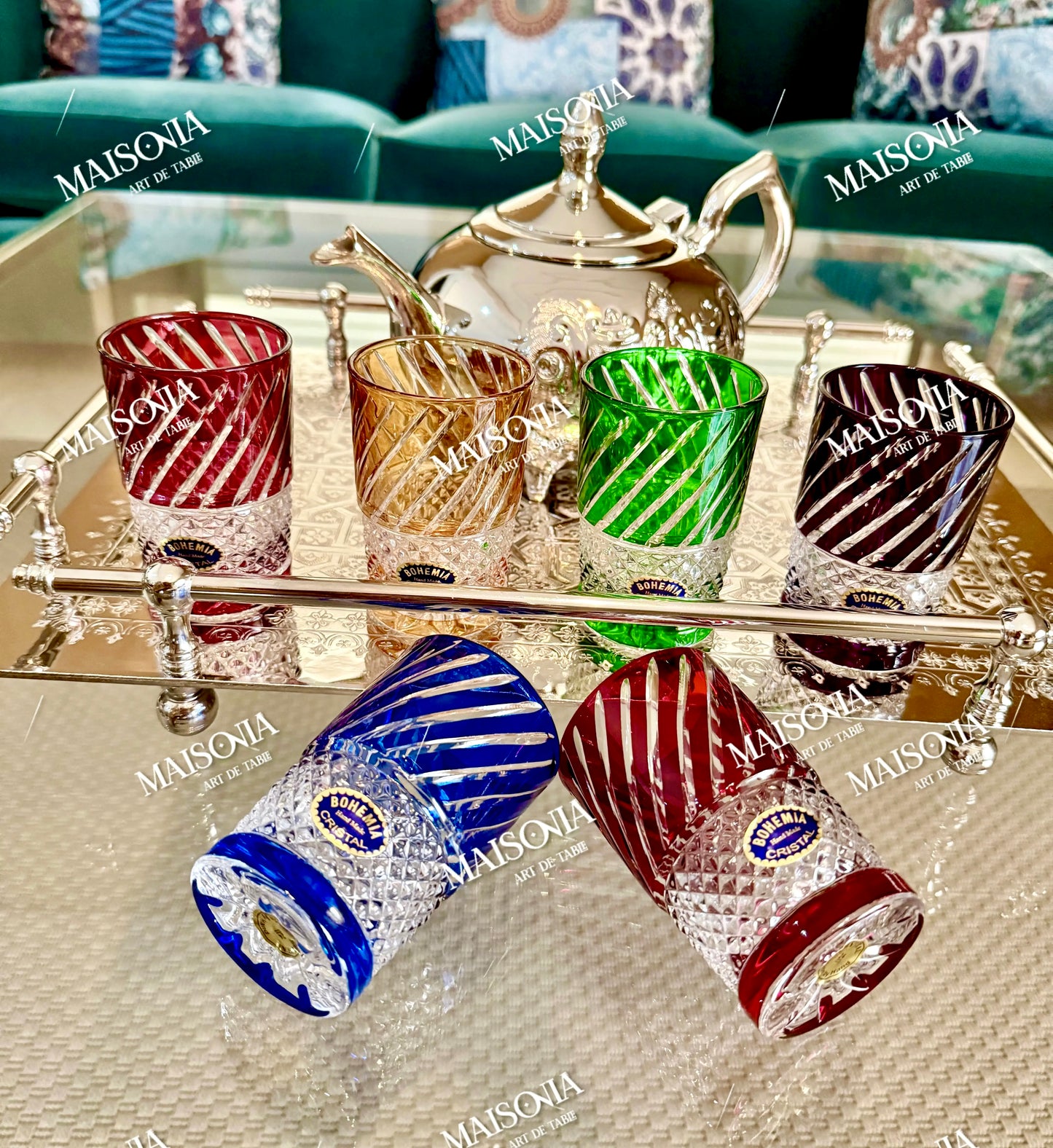 Verres à thé en Verre Cristallin