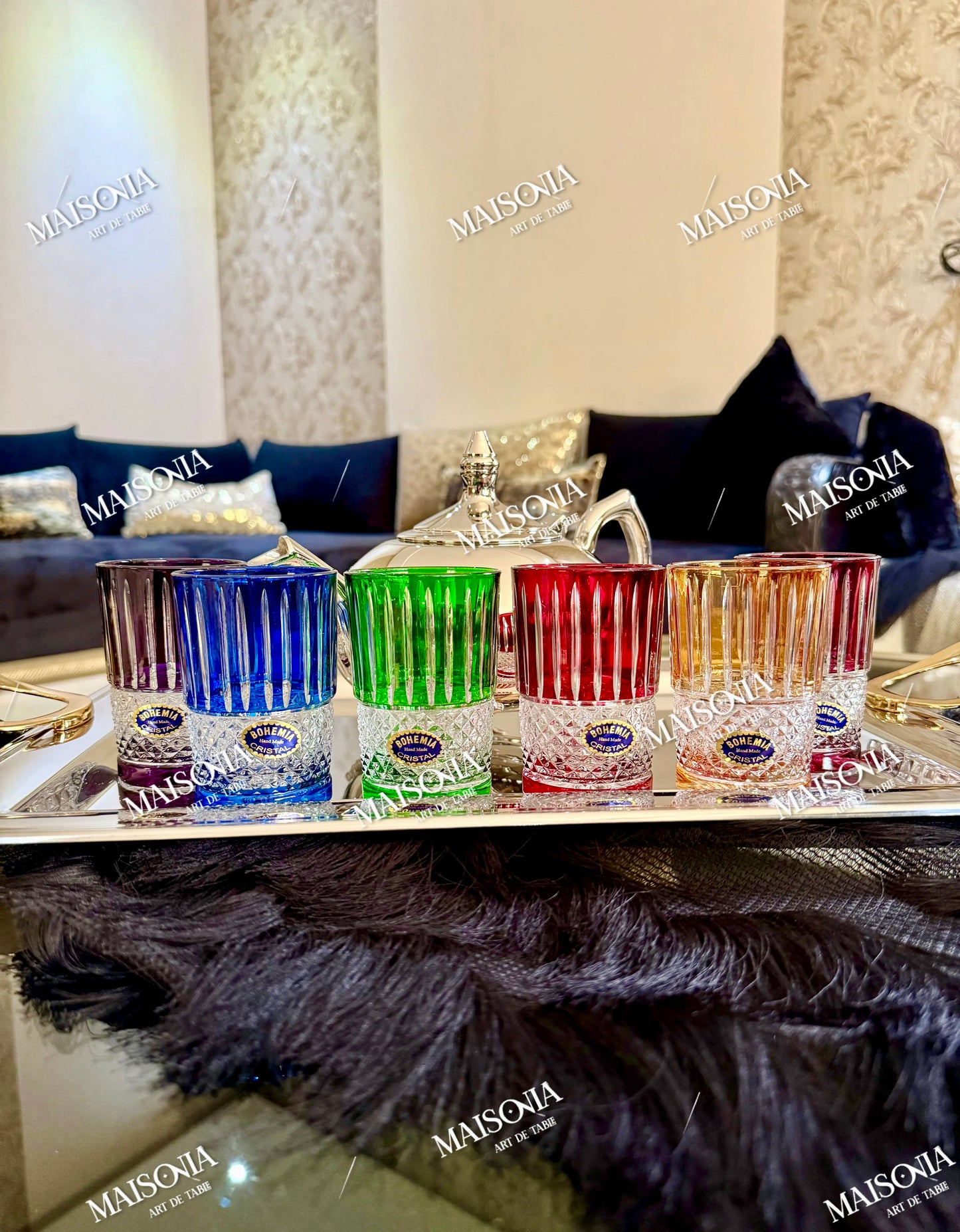 أكواب شاي من الكريستال