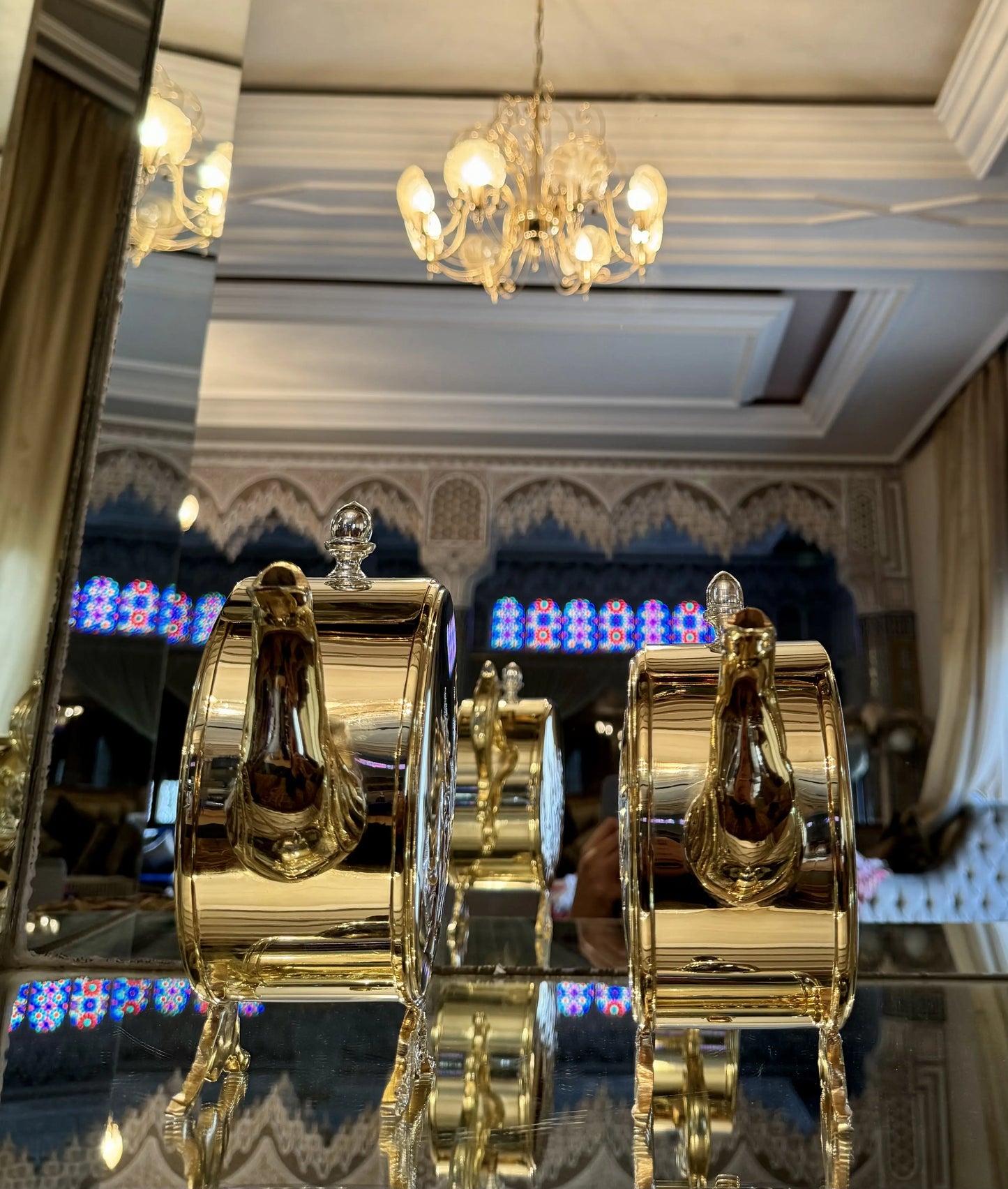 Théière Marocaine artisanale de FES _ Doré