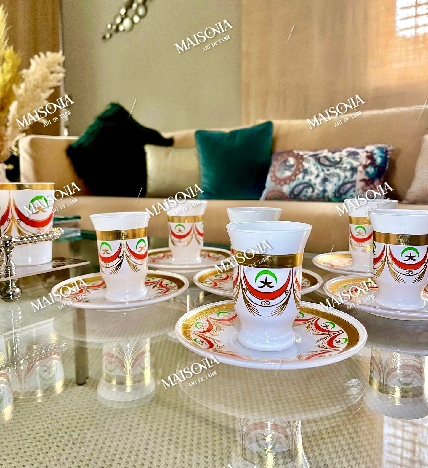 Set à thé ou café Nejma & Hlal de 24 pièces