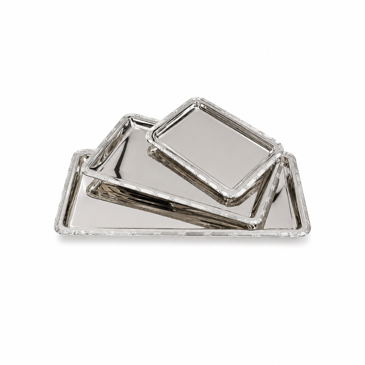 PLATEAUX RECTANGULAIRES INOX PREMIUM – 3 DIMENSIONS
