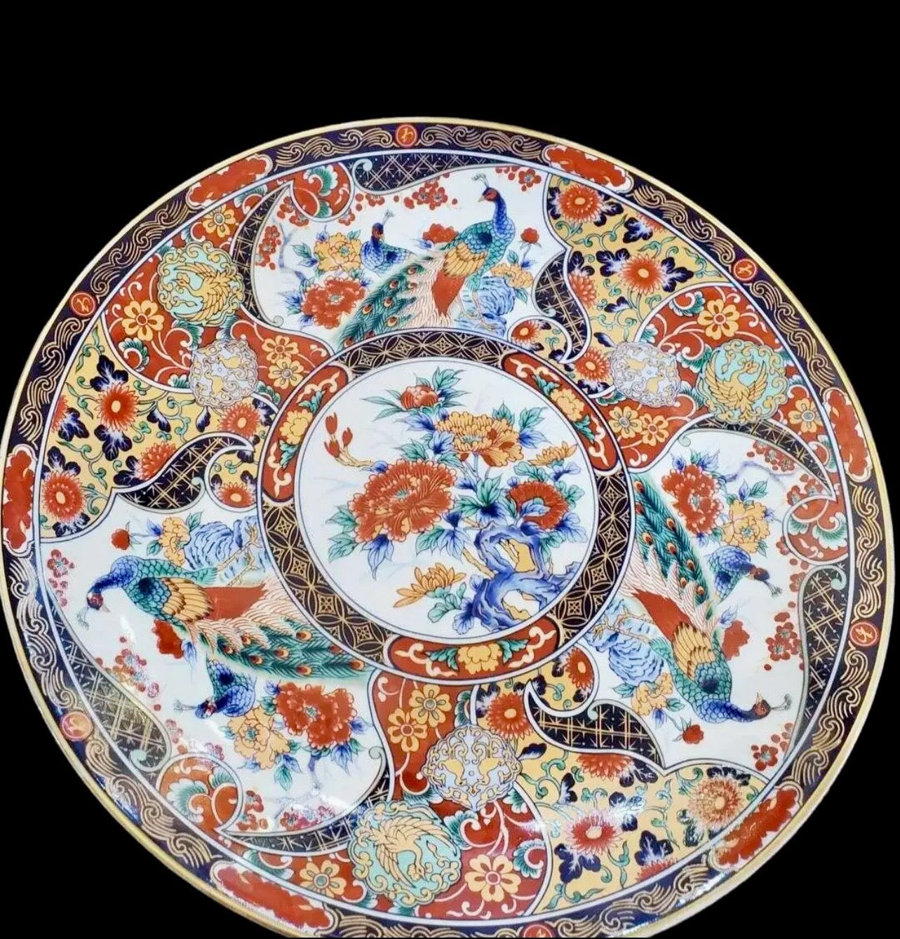 Assiette TAOUS Motif Paon, par unité