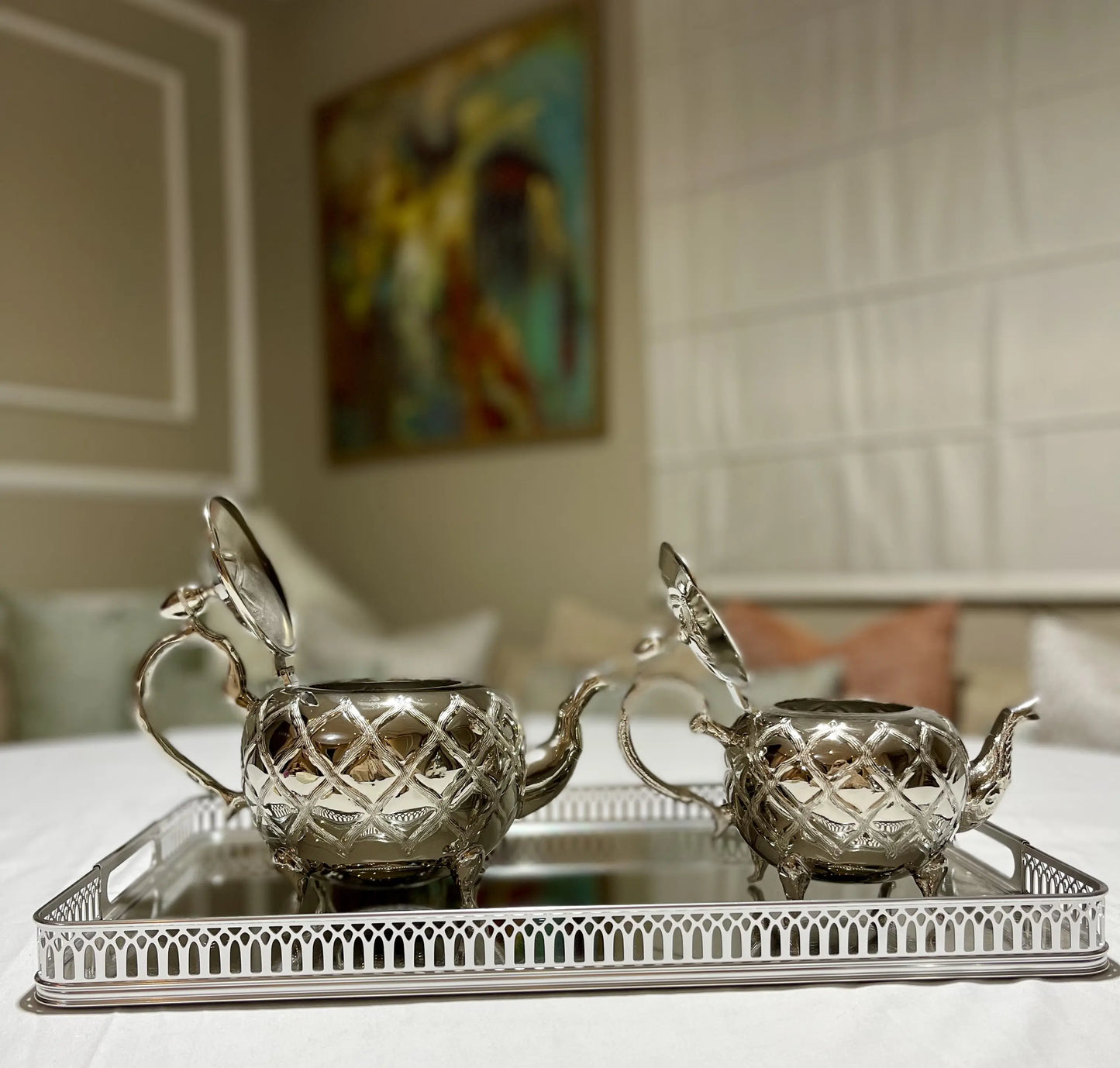 Théière Marocaine artisanale de FES _ argenté - par Unité