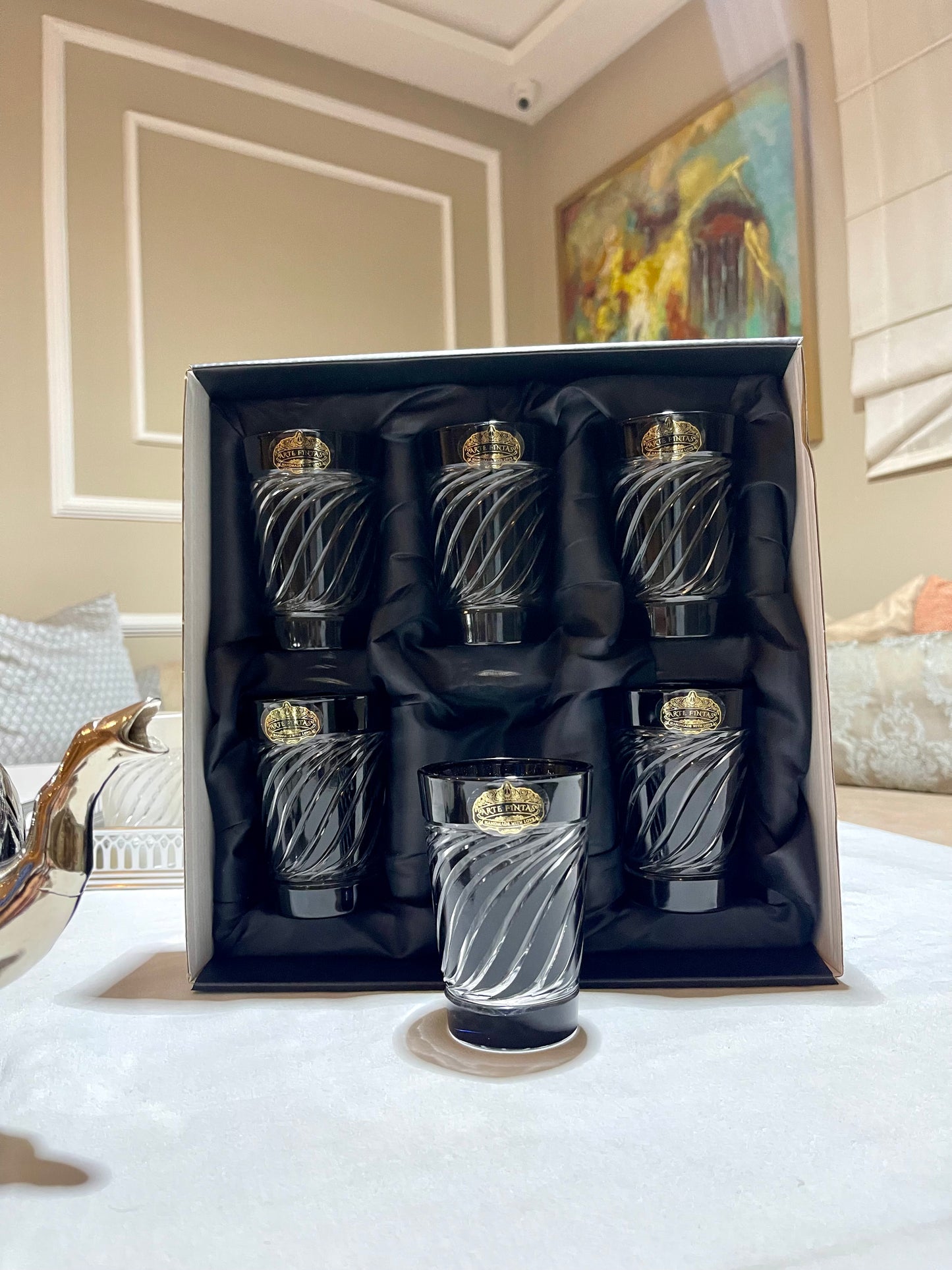 12 Verres à thé en Verre cristallin