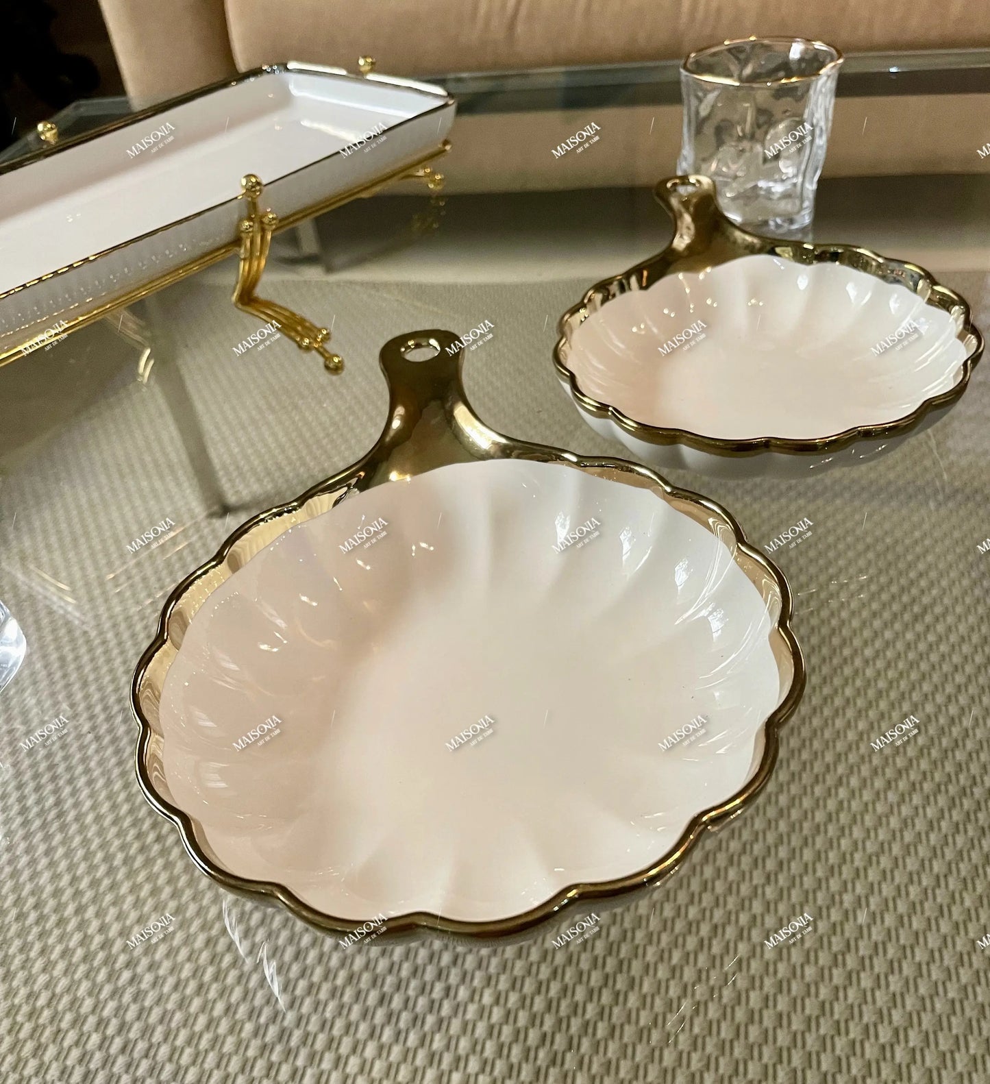Duo assiettes avec poignée