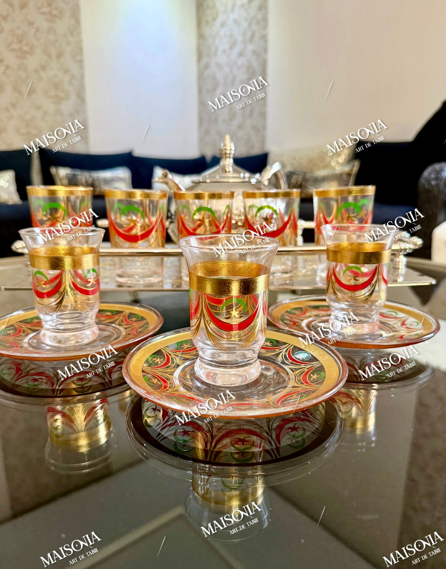 Set à thé et café 18 pièces