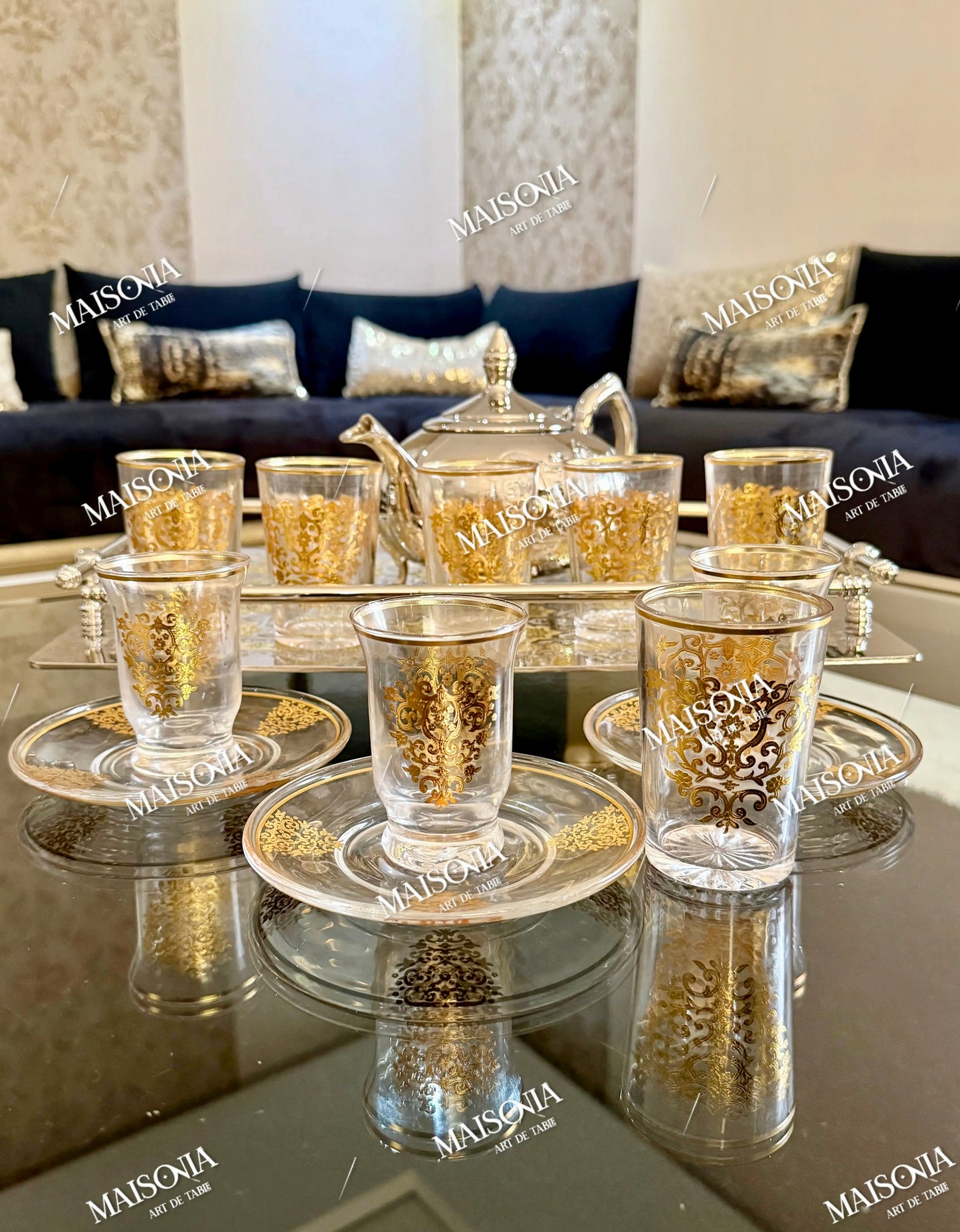 Set à thé et café 18 pièces