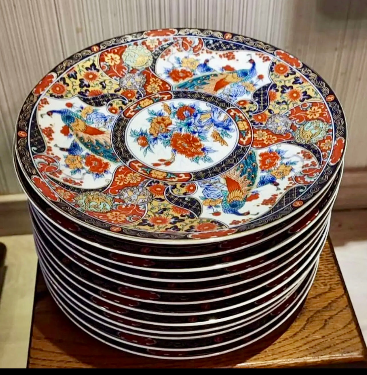 Assiette TAOUS Motif Paon, par unité