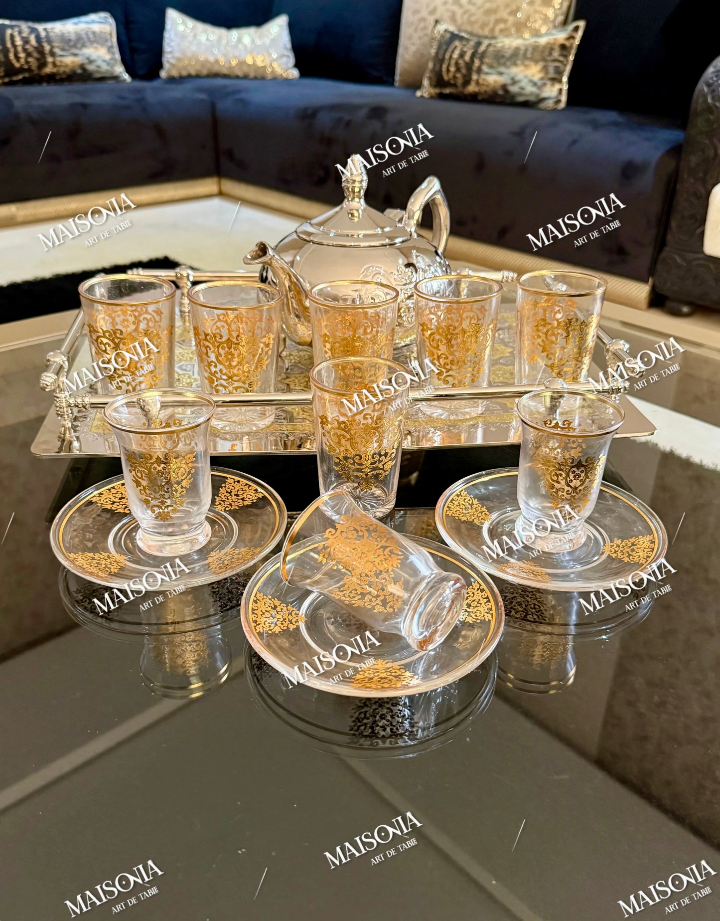 Set à thé et café 18 pièces