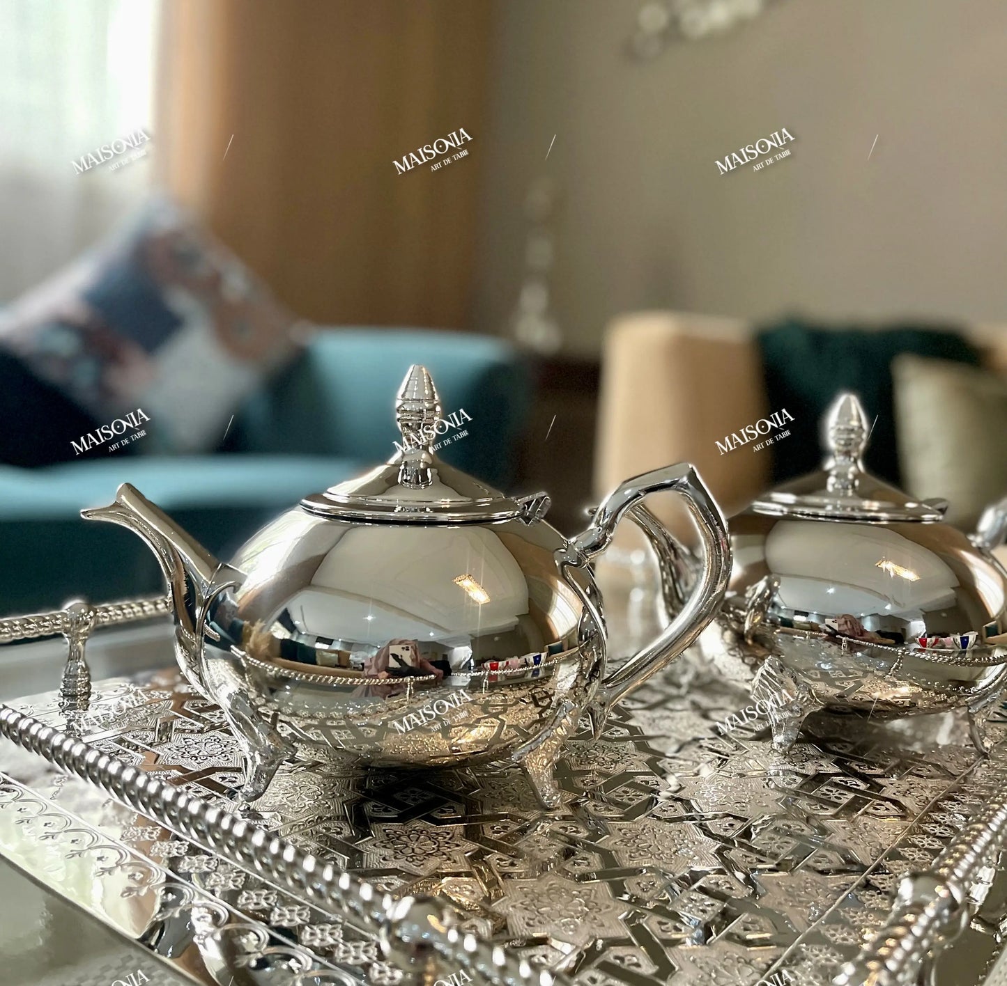 THÉIÈRE en cuivre revêtu en Inox