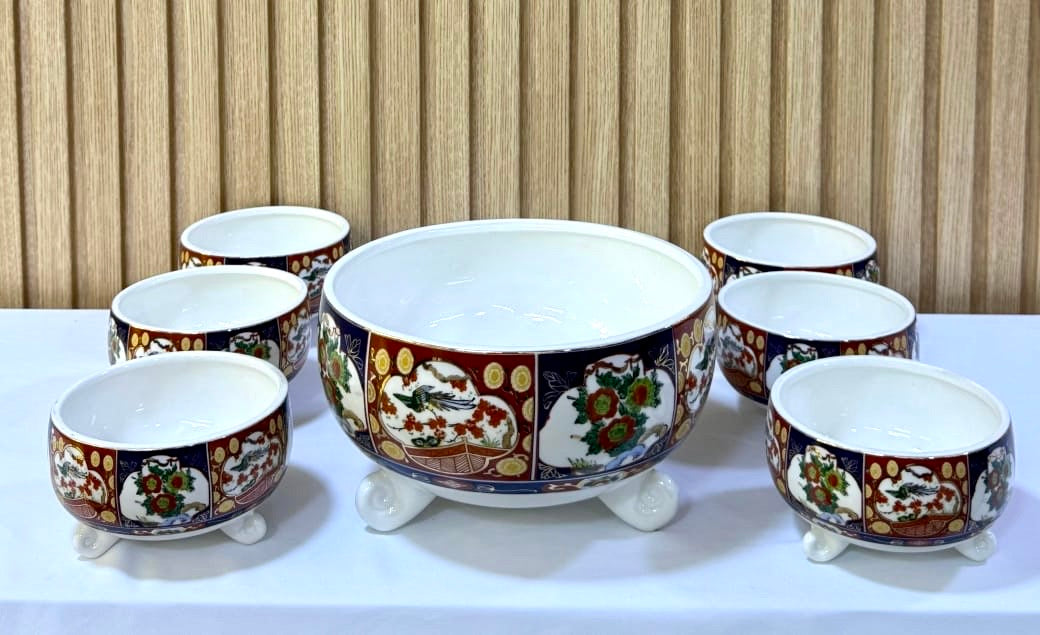 Ensemble Saladier Taous Marocain motifs -floral