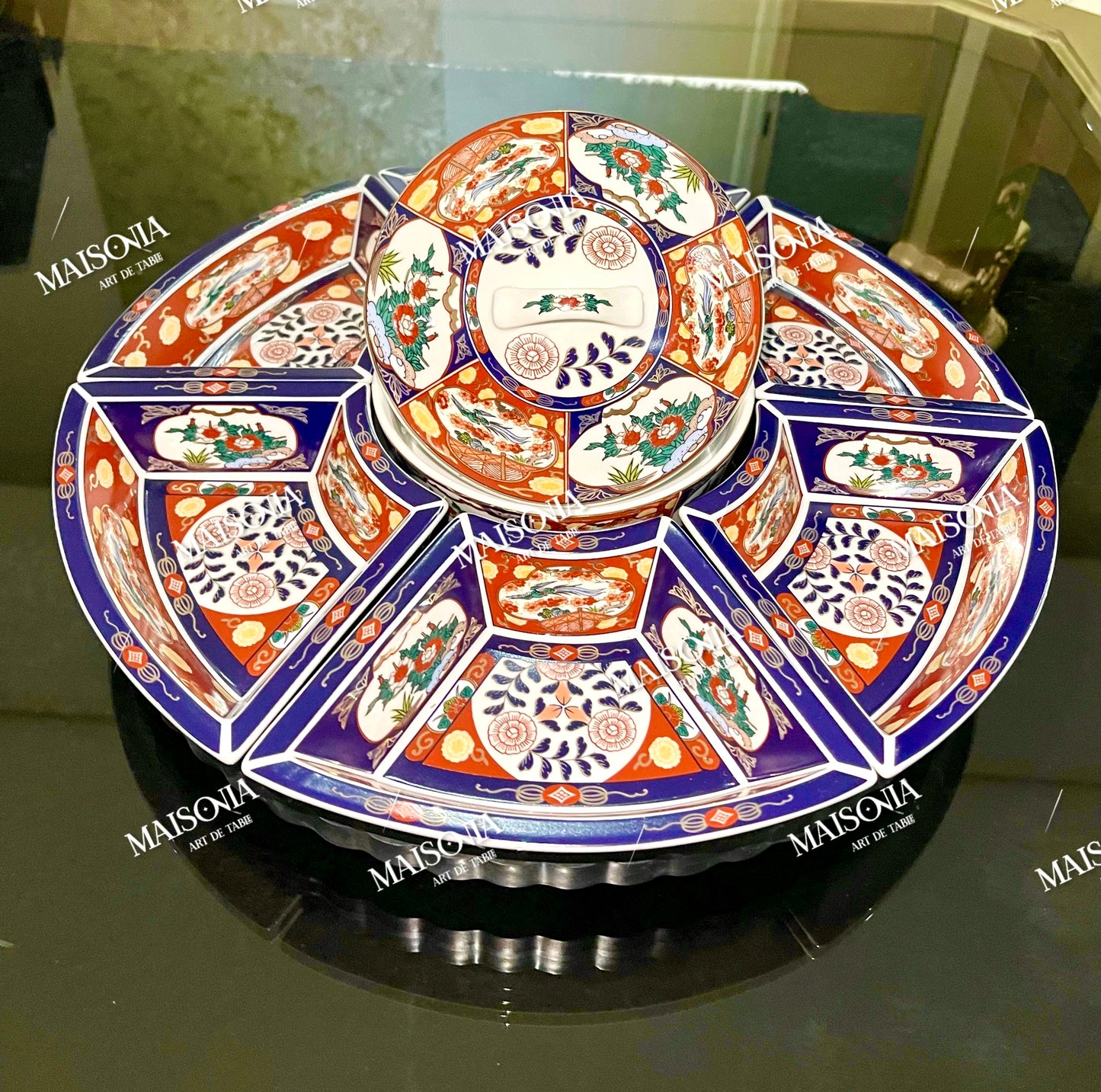 Plateau tournant TAOUS Marocain, Motif floral