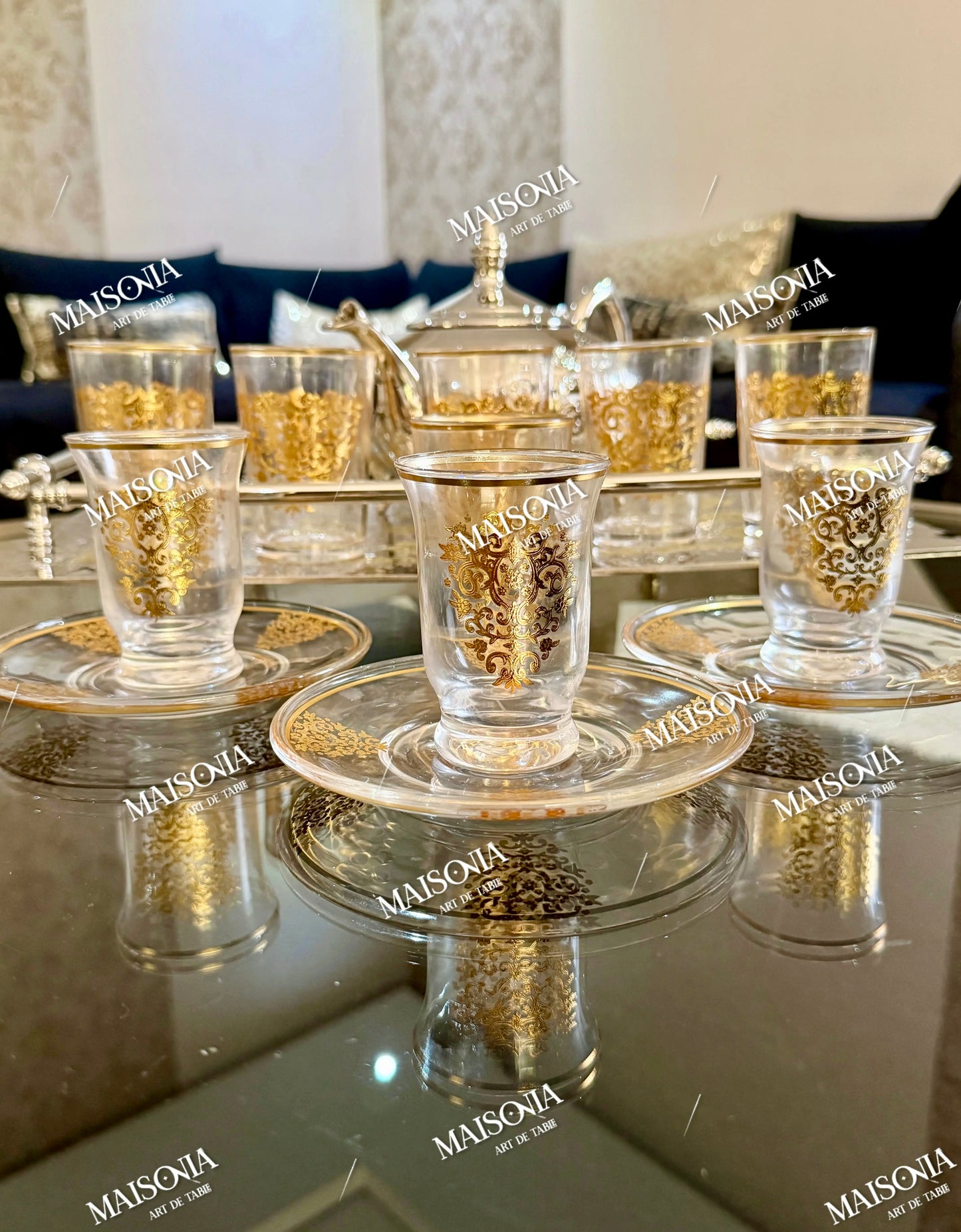 Set à thé et café 18 pièces
