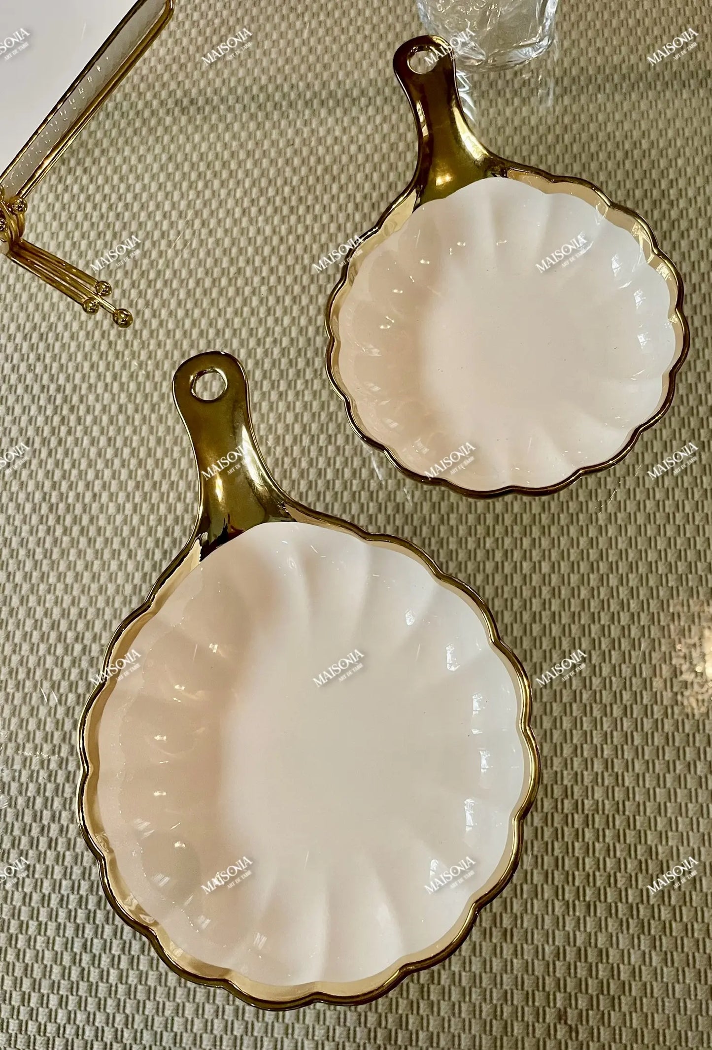 Duo assiettes avec poignée