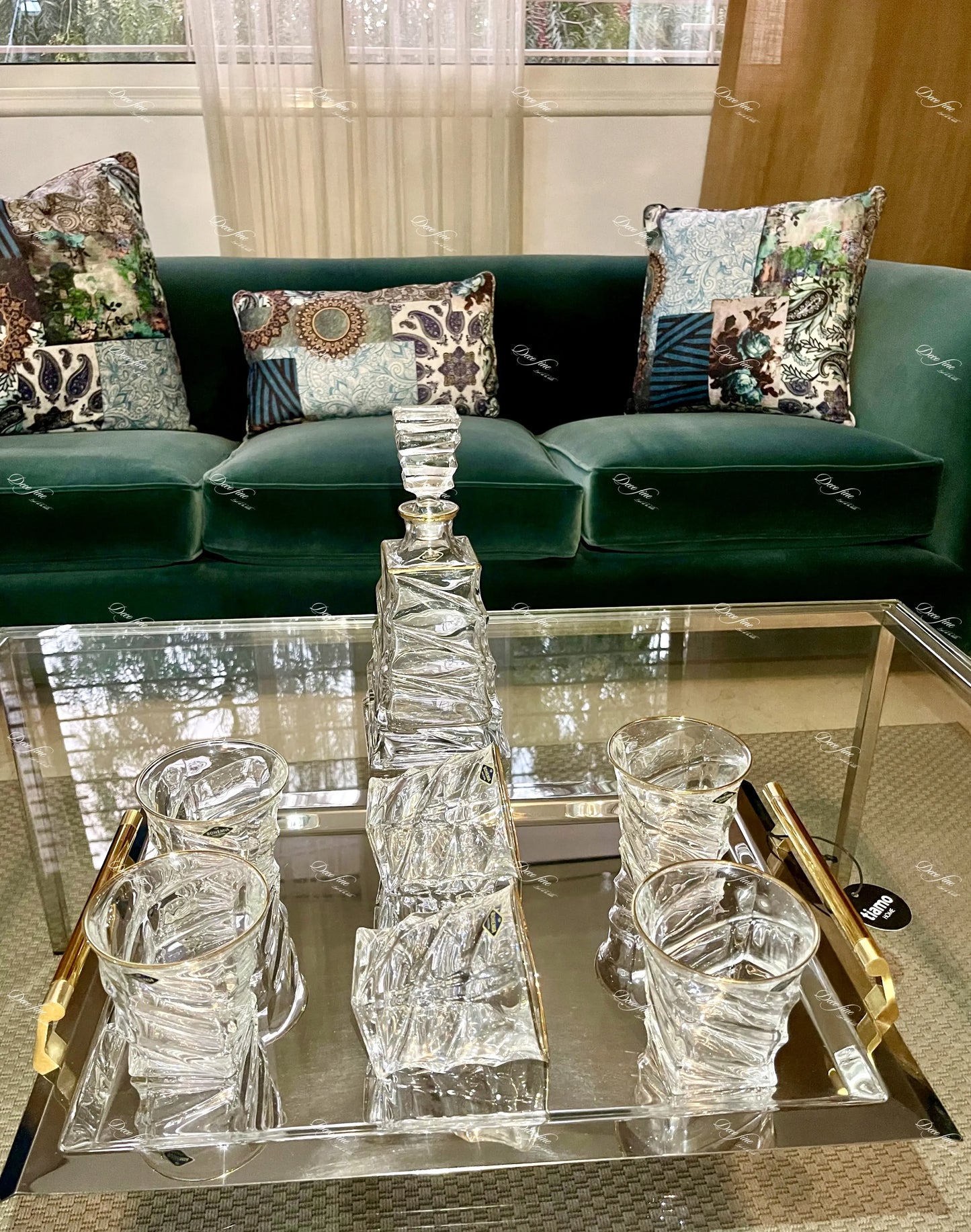 Ensemble de carafe avec 6 verres