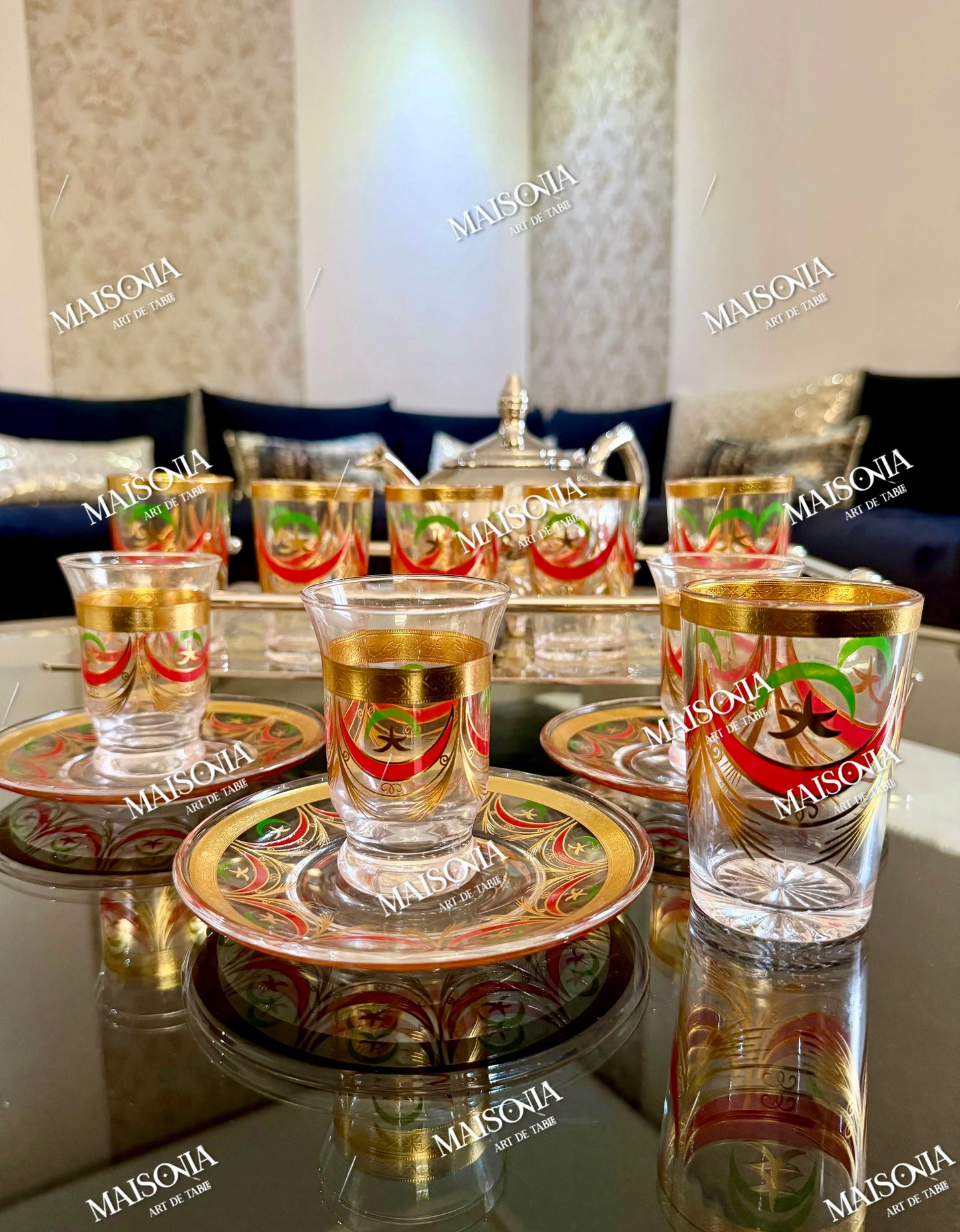 Set à thé et café 18 pièces