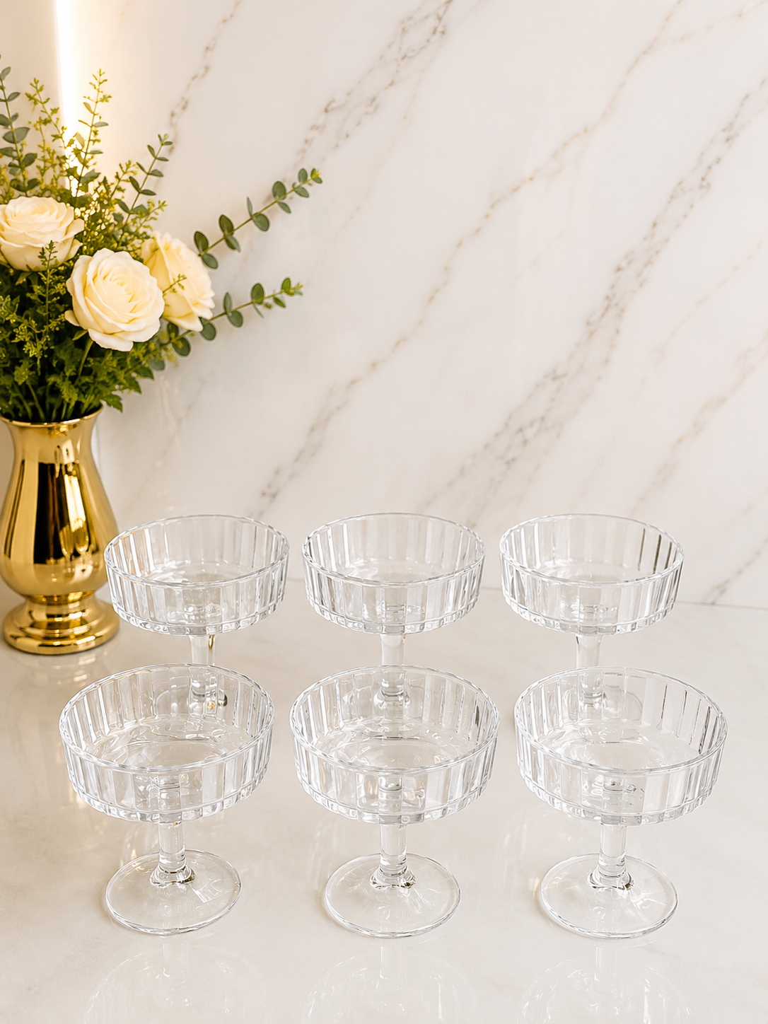 Set de 6 coupes en verres