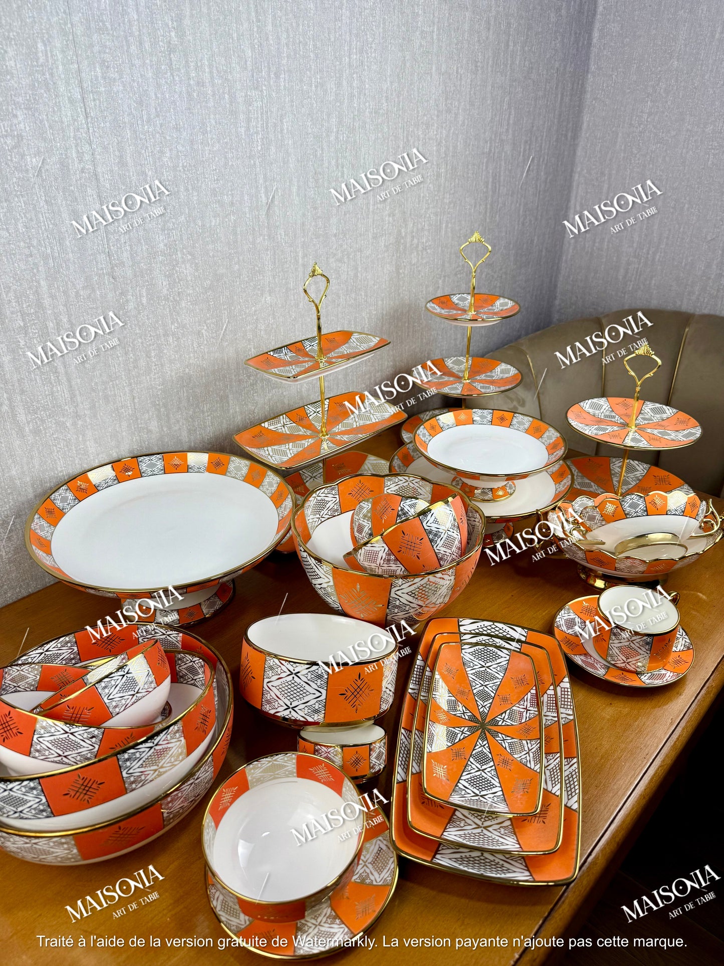 Tasses à Café au Lait Beldi Marocaines – Motifs Traditionnels & Finition Dorée