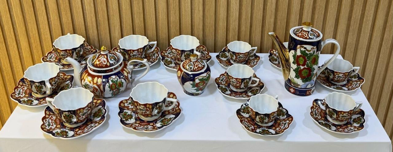 Service à thé et café au lait Taous Marocain motifs -floral