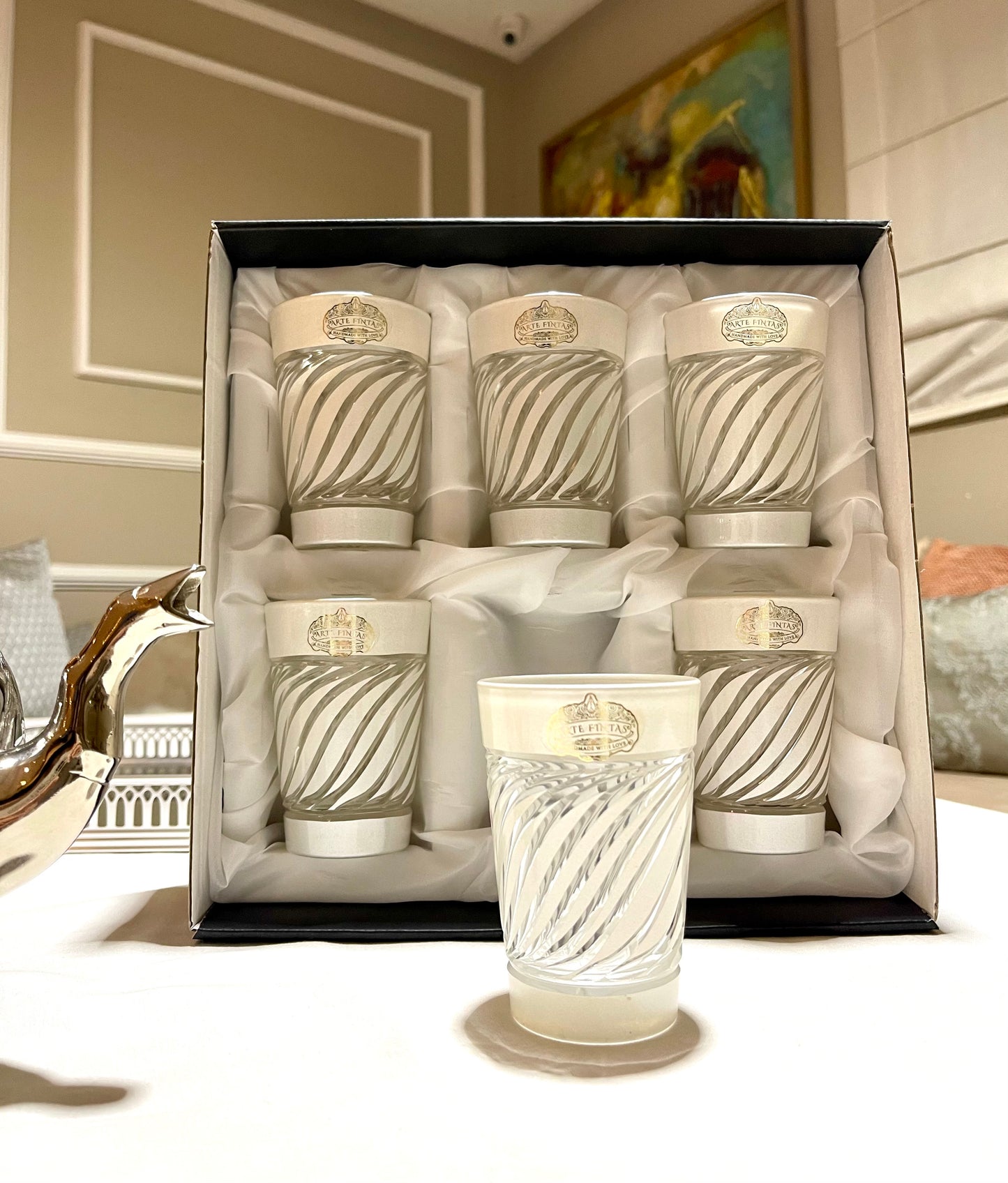 12 Verres à thé en Verre cristallin