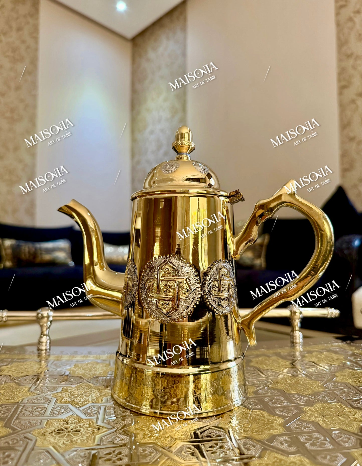 Théière en Cuivre doré