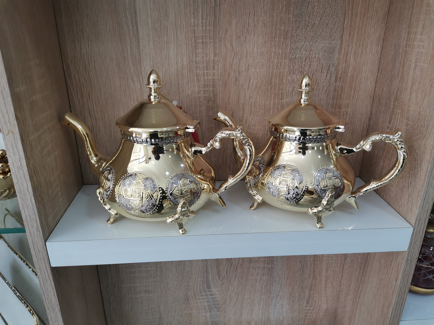 Théière Marocaine artisanale de FES _ Doré