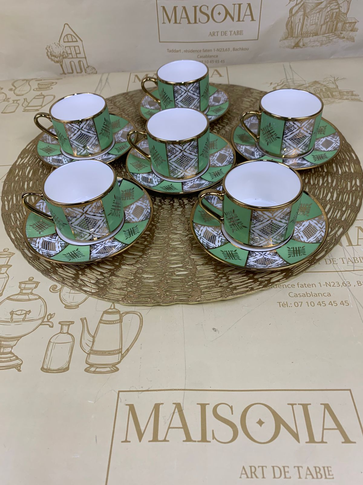 Tasses à Café Beldi Marocaines – Motifs Traditionnels