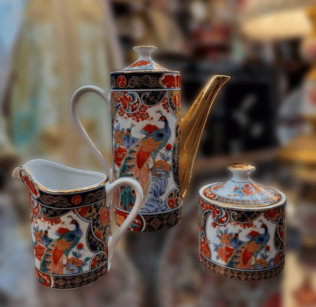 Service à thé & café TAOUS de 30 pièces, Motif Paon.