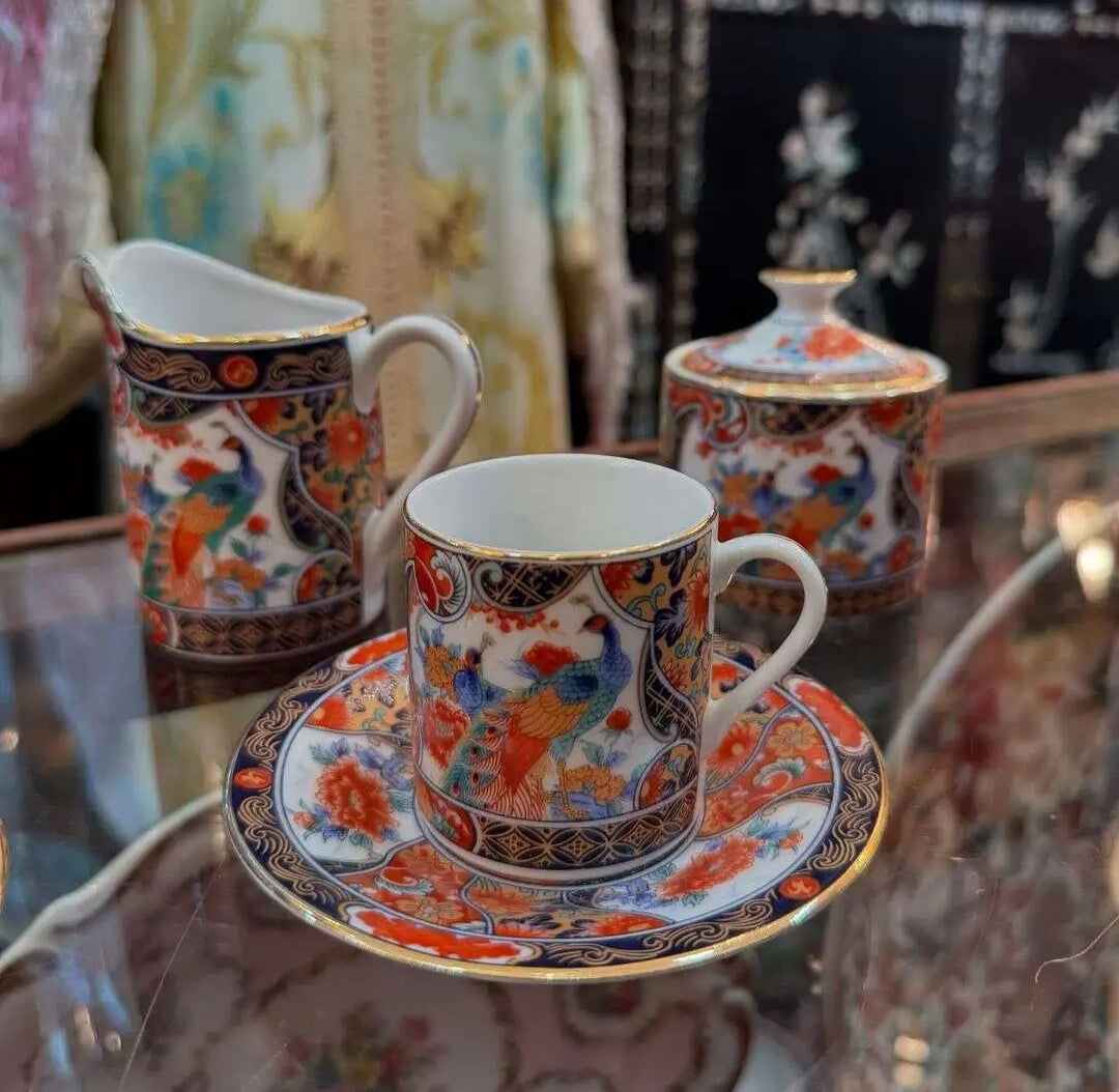 Service à thé & café TAOUS de 30 pièces, Motif Paon.