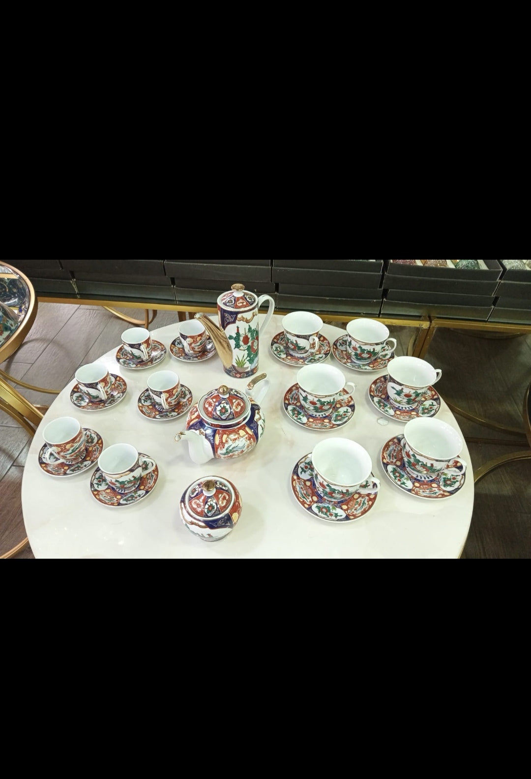 Service à thé & café TAOUS de 30 pièces, Motif Floral.