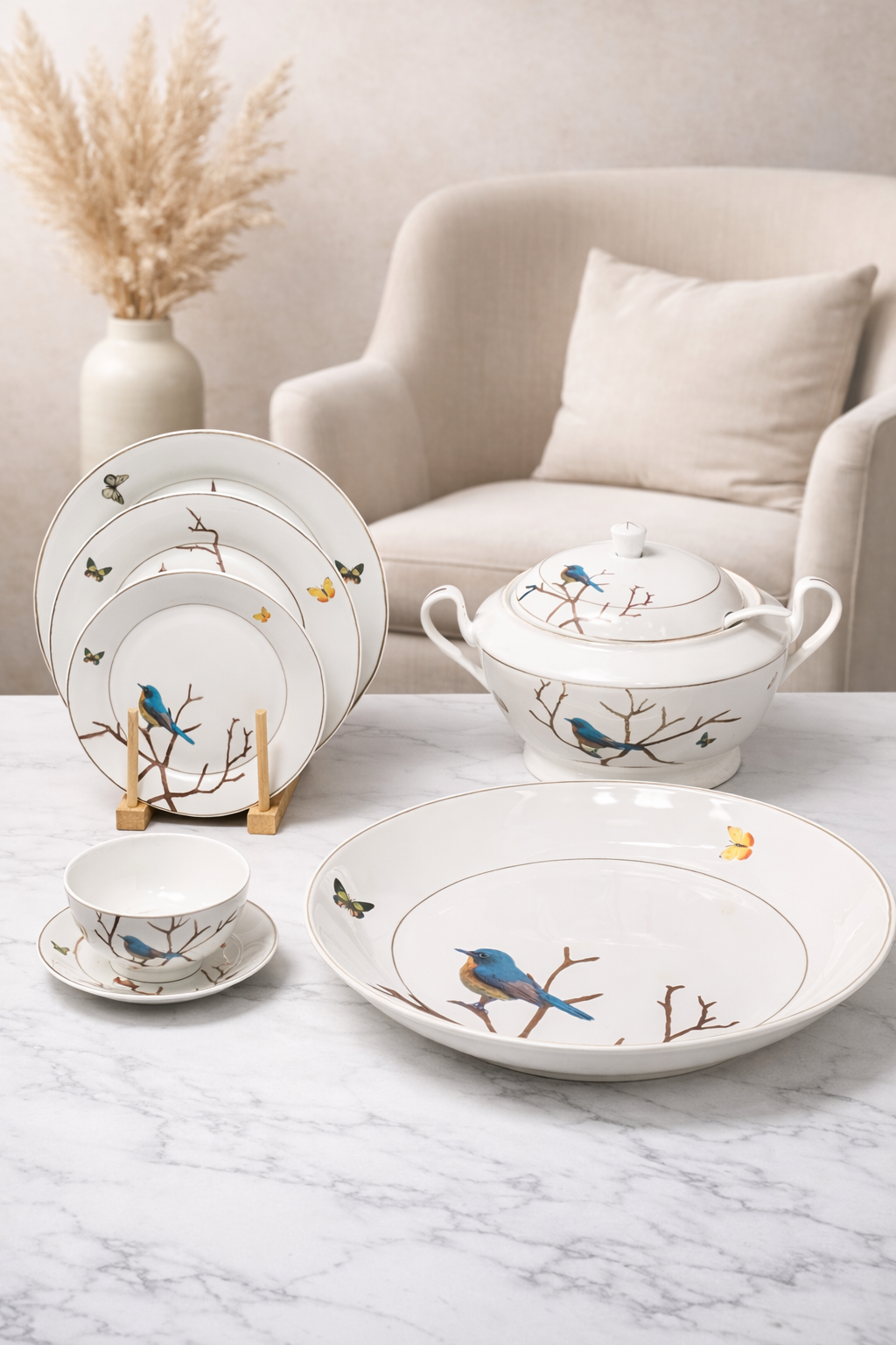 🍽️ Service de Table Élégant De 64 Pieces– Design Raffiné & Art de la Table