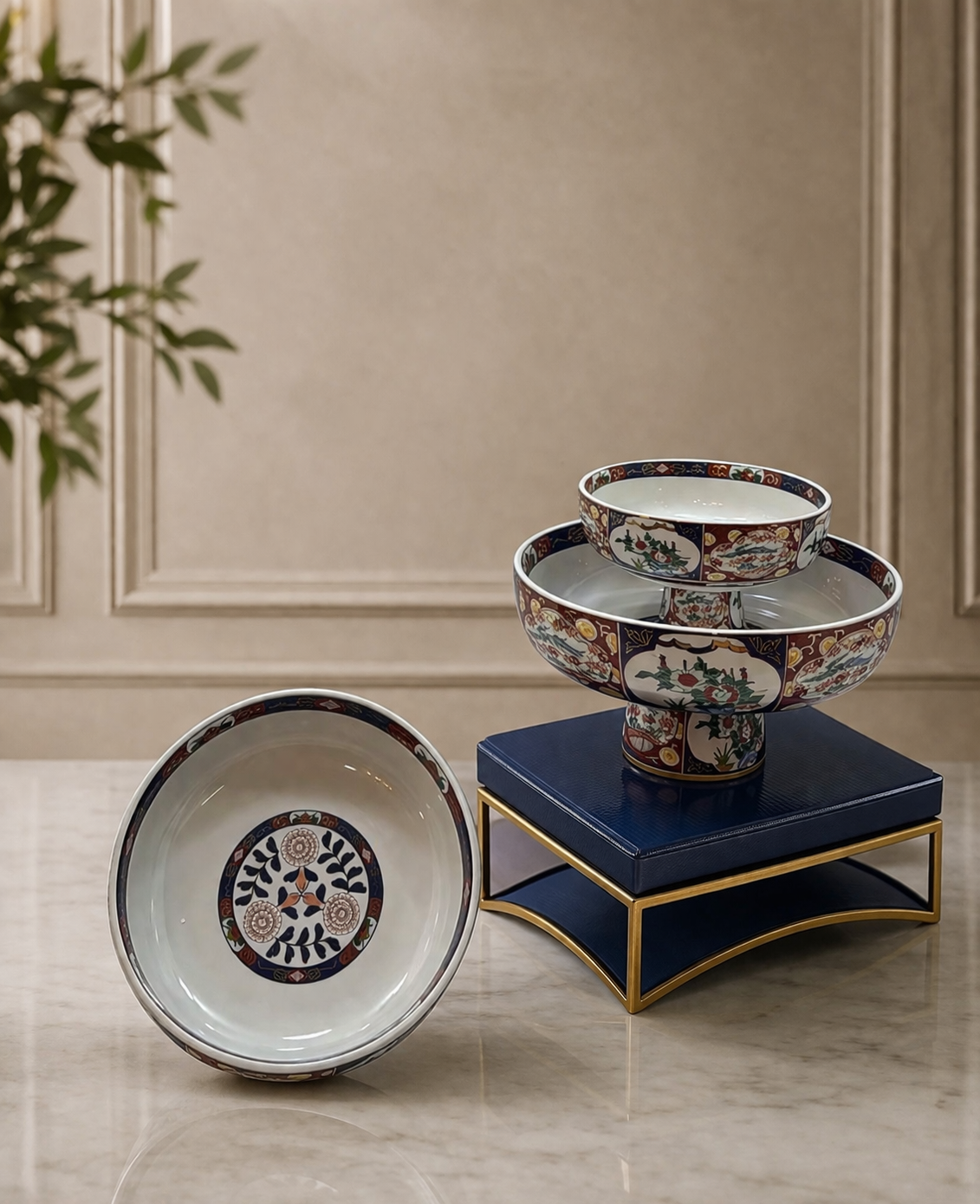 Bol a pied TAOUS -Motif Floral _Par Unité