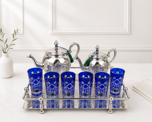 Verres à thé en Verre cristallin _ BLEU