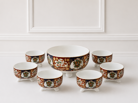 Ensemble Saladier Taous Marocain motifs -floral