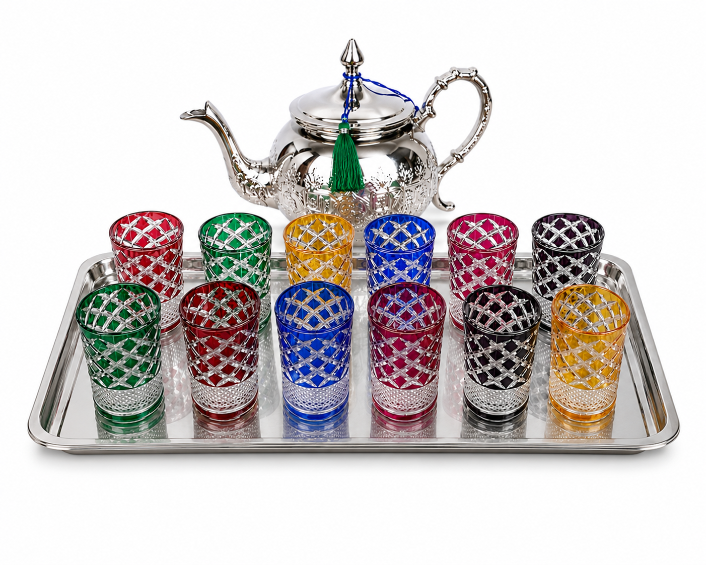 12 Verres à thé en Verre Cristalline