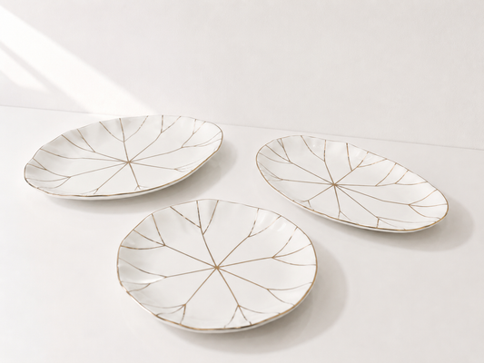 Assiette ovale_ par unité