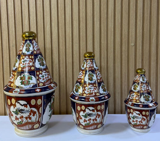 Trio Tayfour Taous Marocain motif-floral