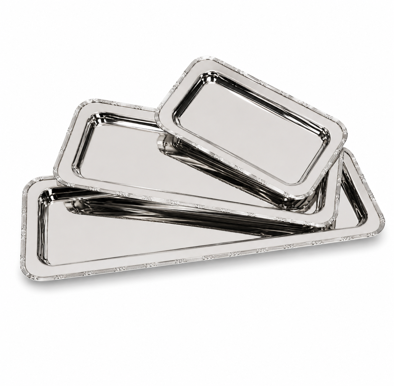 PLATEAUX RECTANGULAIRES INOX PREMIUM – 3 DIMENSIONS