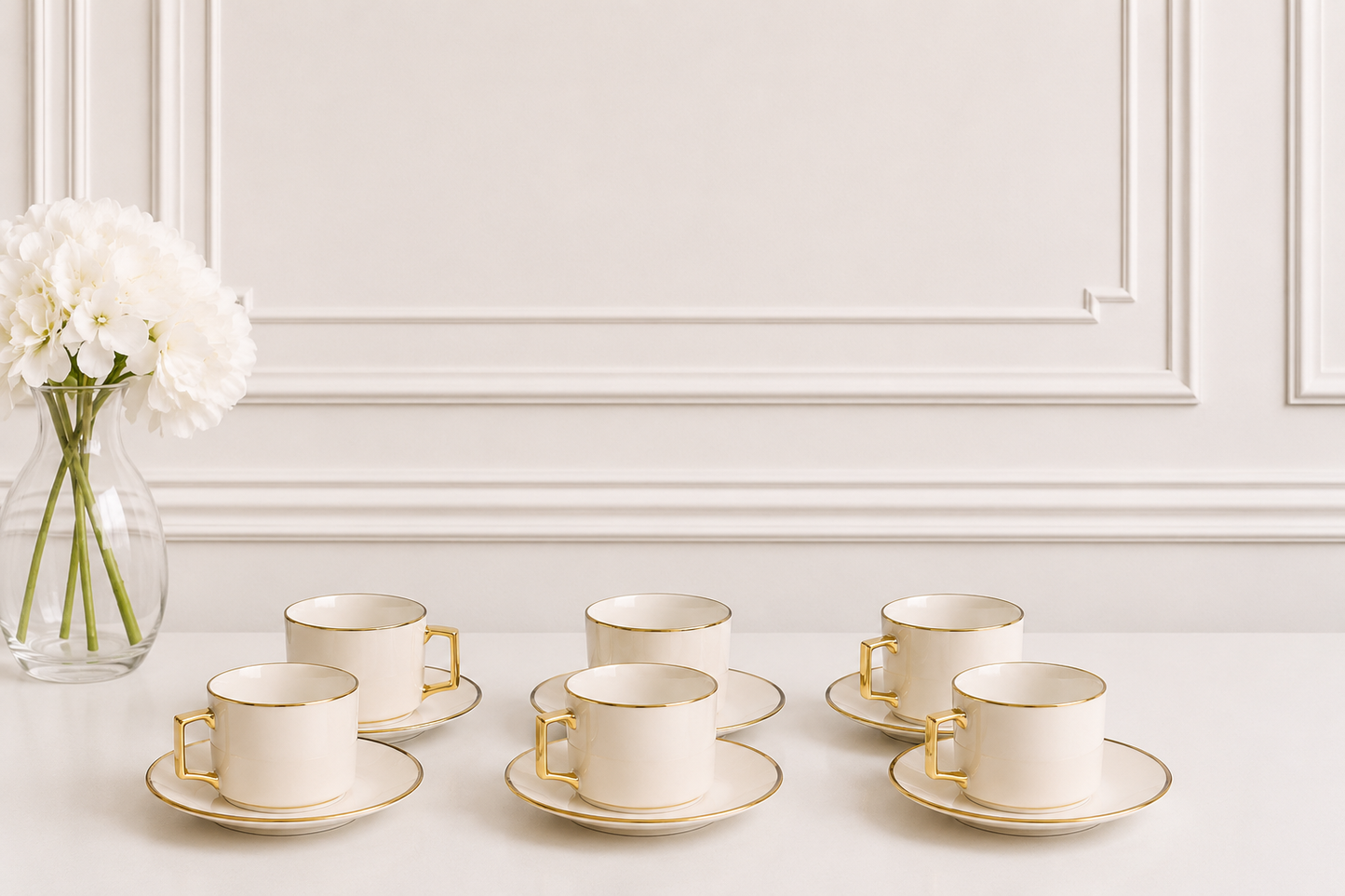 Set de 6 tasses et sous tasses (café au lait )