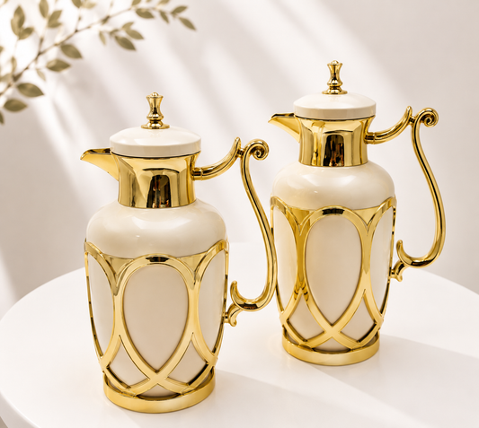 Duo Thermos Luxe Doré – Design Royal  – 2 Pièces