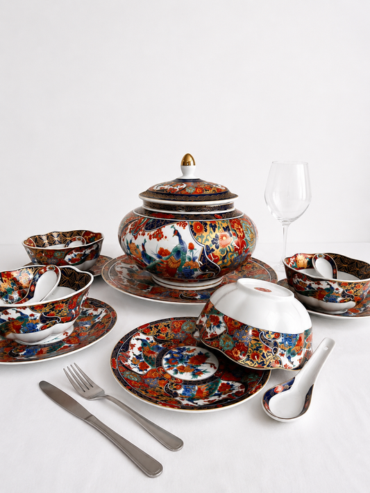Service de table TAOUS de 41 pièces - Motif PAON