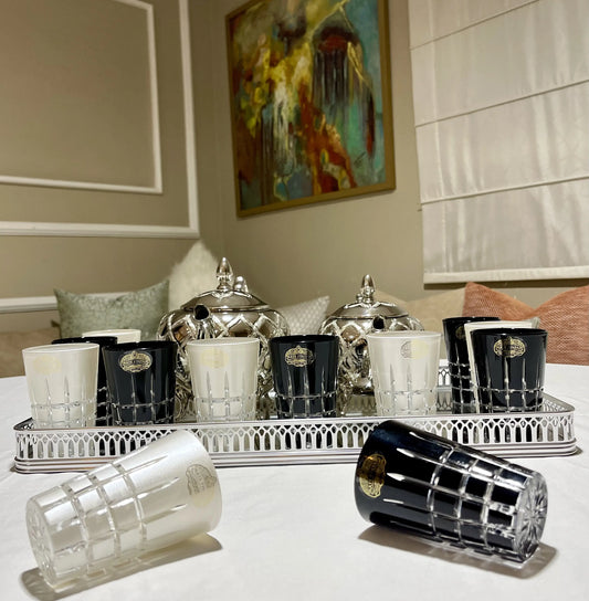 12 Verres de thé en Verre cristallin