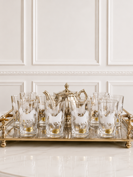12 Verres à thé en Verre Cristallin