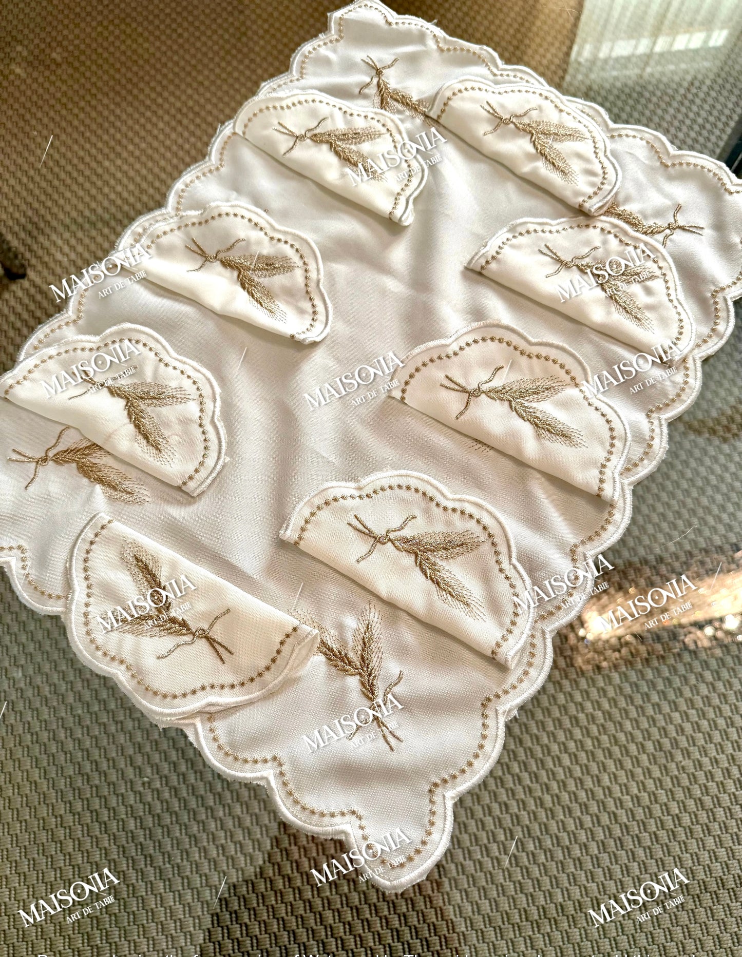 Fond de plateau avec serviettes