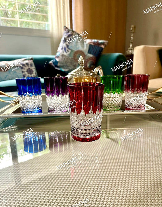 Verres à Thé en Verre Cristallin