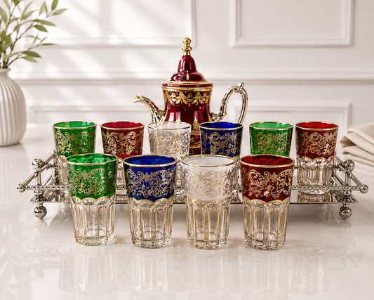 12 verres à thé cristallin