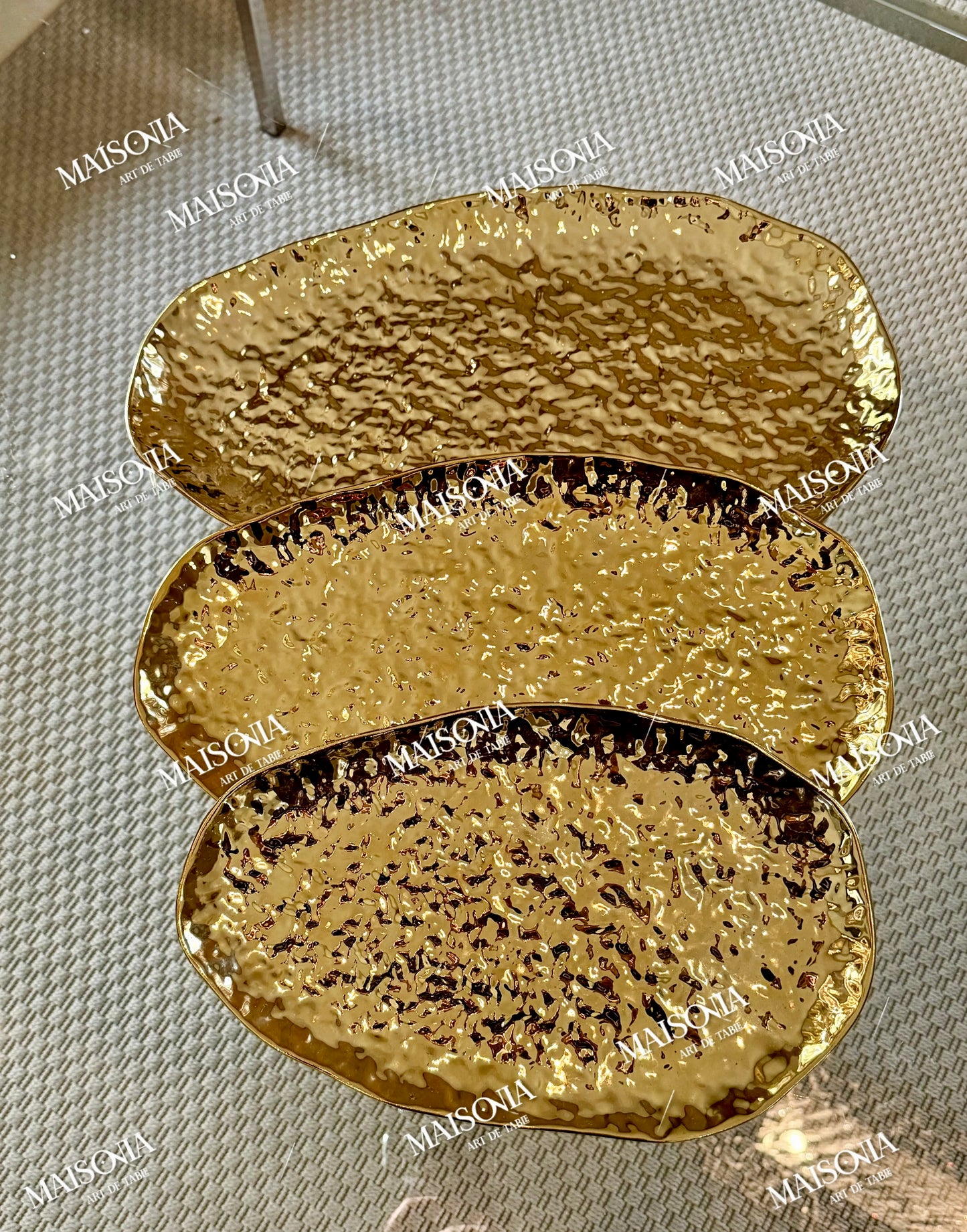 Assiette ovale_ par unité