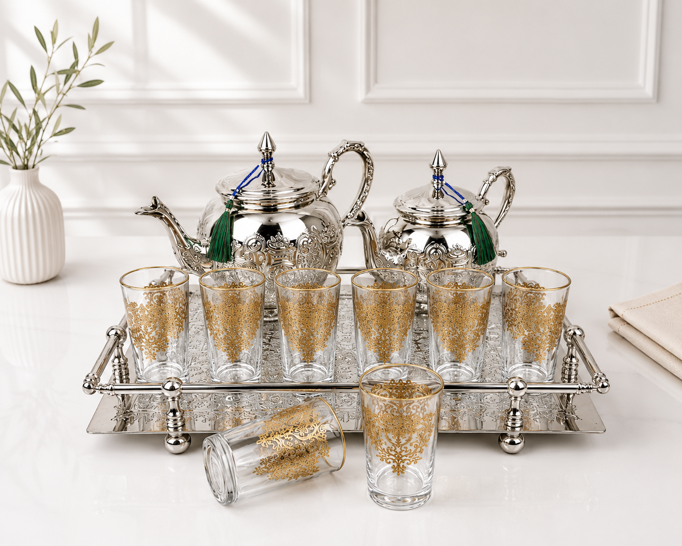 Verres à Thé Beldi Marocains – Motifs Traditionnels