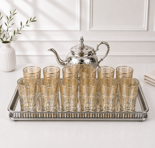 Verres à Thé Beldi Marocains – Motifs Traditionnels